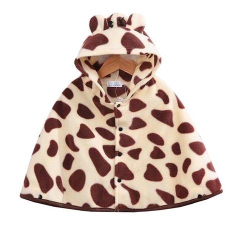 Katoenen Baby Poncho met Capuchon