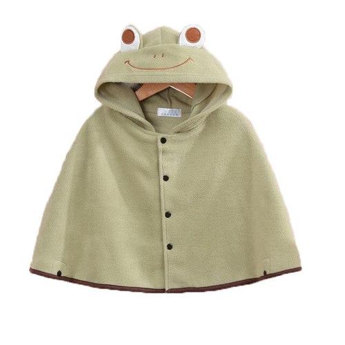 Katoenen Baby Poncho met Capuchon