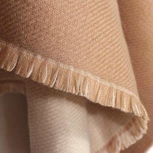 Tweekleurige Dames Poncho Kasjmier