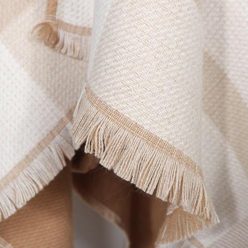 Dames Poncho Kasjmier met V-hals