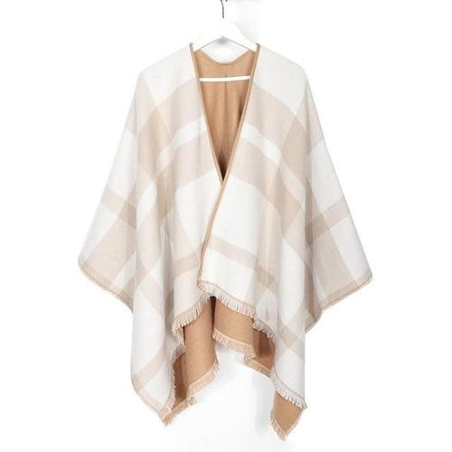 Dames Poncho Kasjmier met V-hals