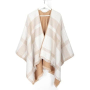 Dames Poncho Kasjmier met V-hals