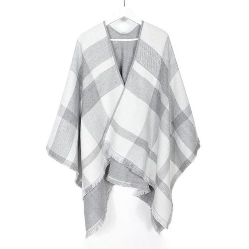 Dames Poncho Kasjmier met V-hals