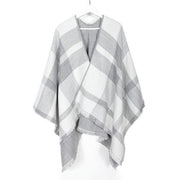 Dames Poncho Kasjmier met V-hals