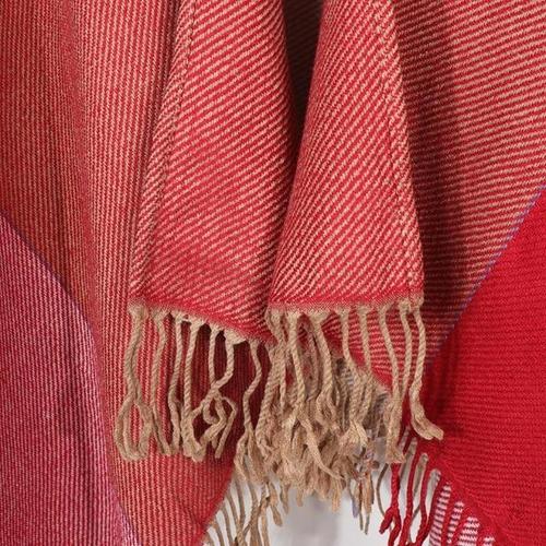 Kasjmier Dames Poncho met Franje