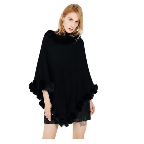 Plaid Poncho Dames Kasjmier