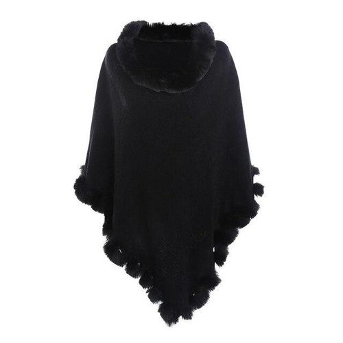 Plaid Poncho Dames Kasjmier