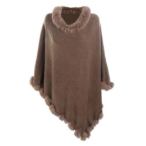 Plaid Poncho Dames Kasjmier