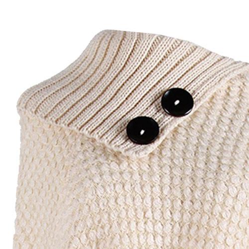 Poncho met Knopenkraag