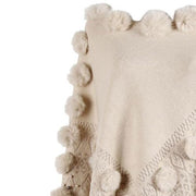 Dames Poncho met Pompons Katoen