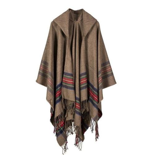 Etnische Dames Poncho met Capuchon