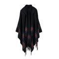 Etnische Dames Poncho met Capuchon