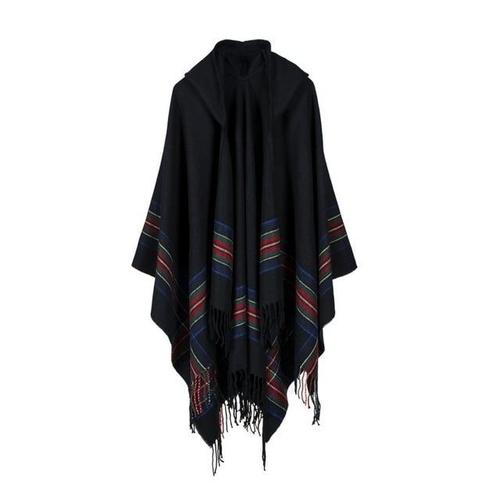 Etnische Dames Poncho met Capuchon