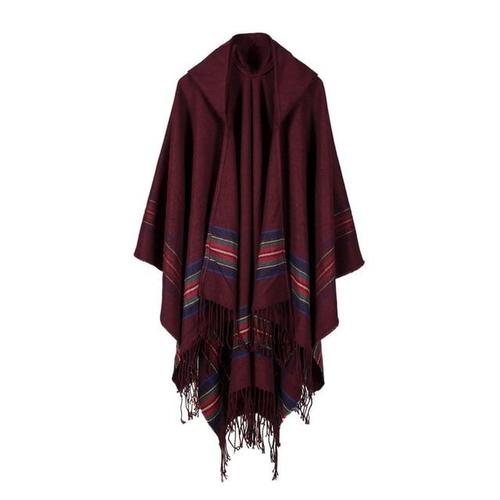 Etnische Dames Poncho met Capuchon
