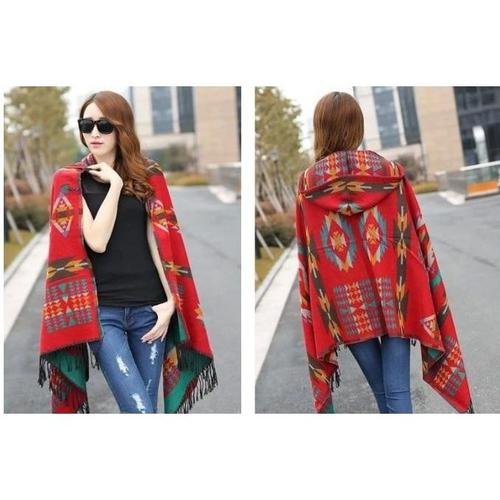 Fijne Dames Poncho met Capuchon