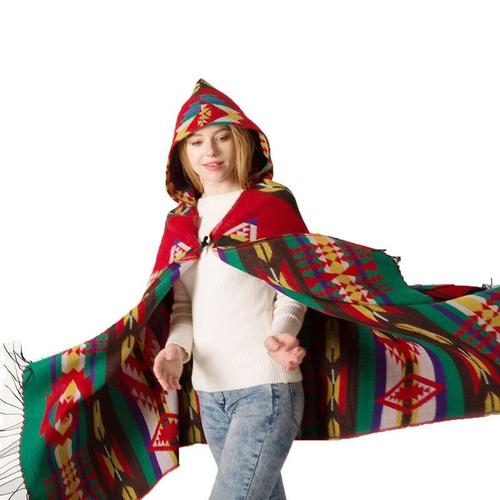 Fijne Dames Poncho met Capuchon