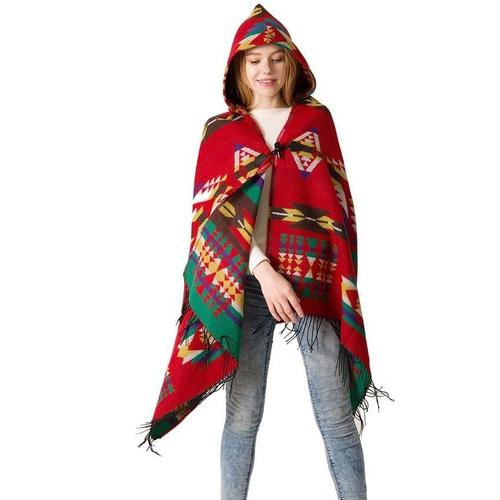 Fijne Dames Poncho met Capuchon