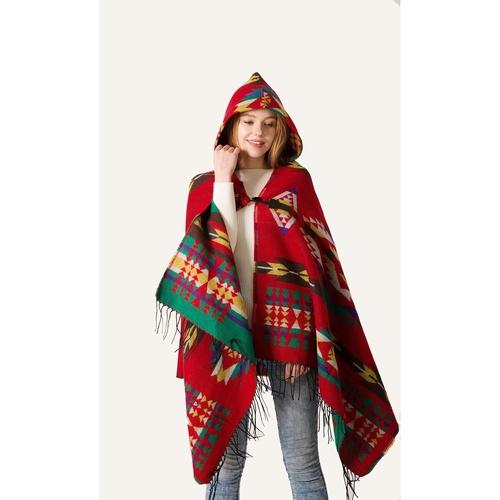 Fijne Dames Poncho met Capuchon