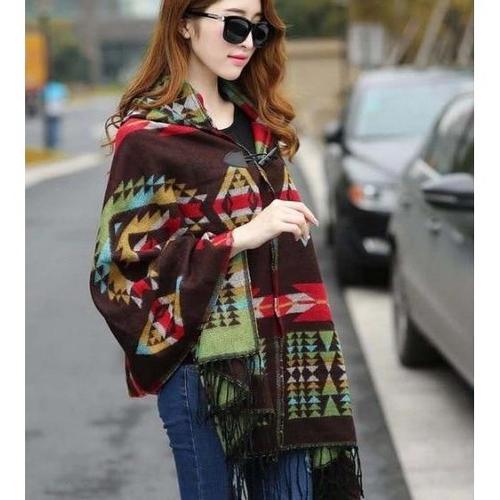 Fijne Dames Poncho met Capuchon