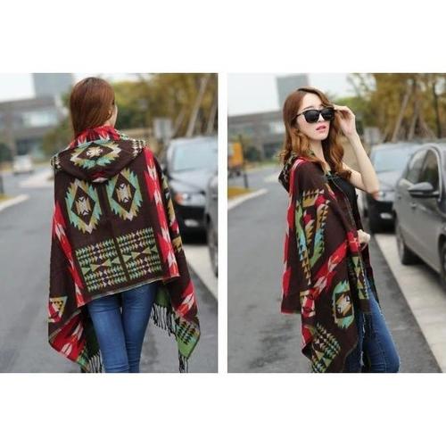 Fijne Dames Poncho met Capuchon