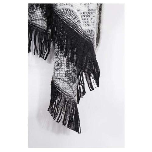 Fijne Dames Poncho met Bontkraag