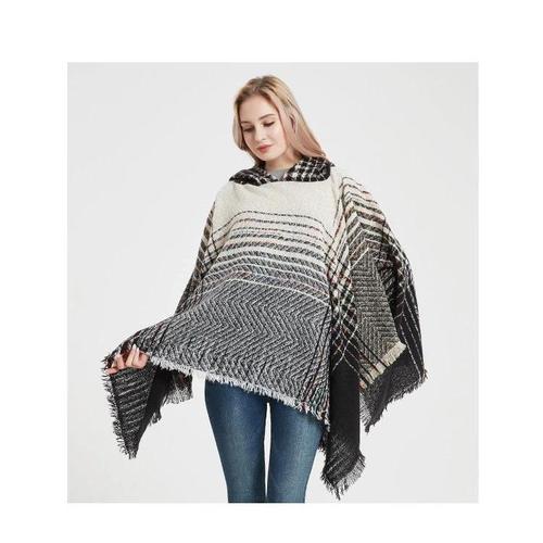 Fijne Gestreepte Dames Poncho