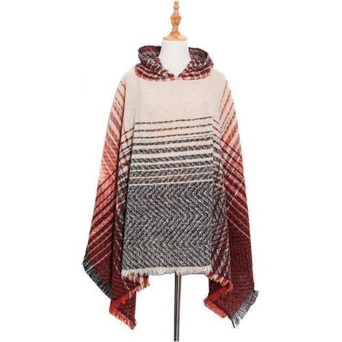 Fijne Gestreepte Dames Poncho