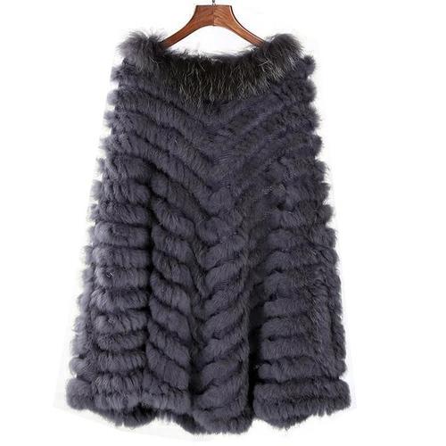 Korte Dames Poncho met Bont