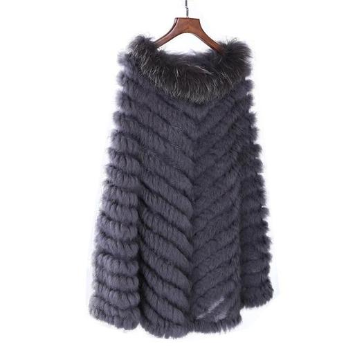 Korte Dames Poncho met Bont