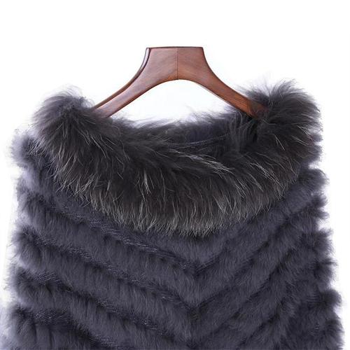 Korte Dames Poncho met Bont