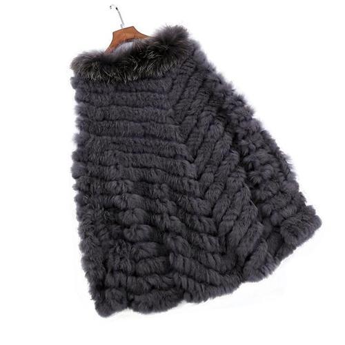 Korte Dames Poncho met Bont