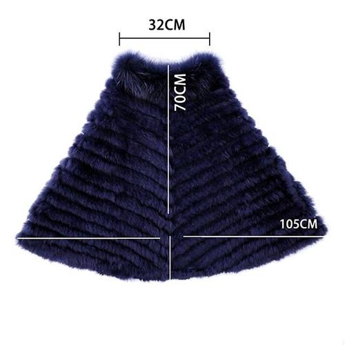 Korte Dames Poncho met Bont