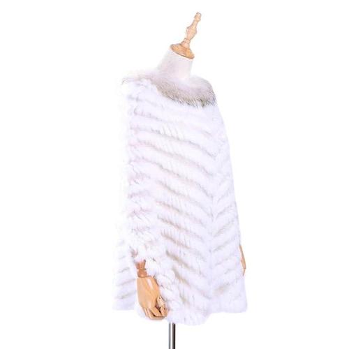 Korte Dames Poncho met Bont