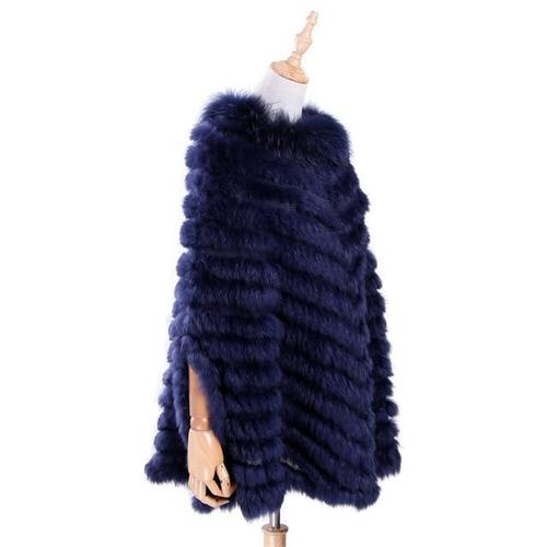 Korte Dames Poncho met Bont