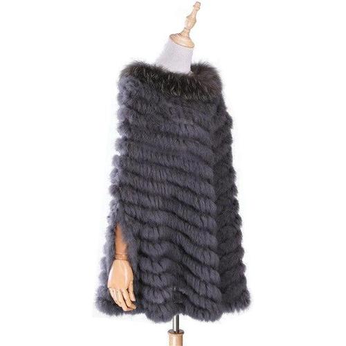Korte Dames Poncho met Bont