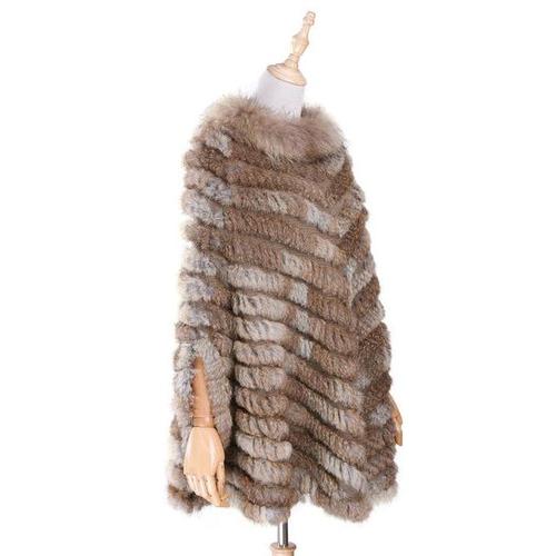 Korte Dames Poncho met Bont