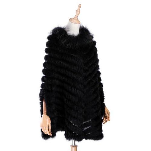 Korte Dames Poncho met Bont
