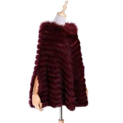 Korte Dames Poncho met Bont