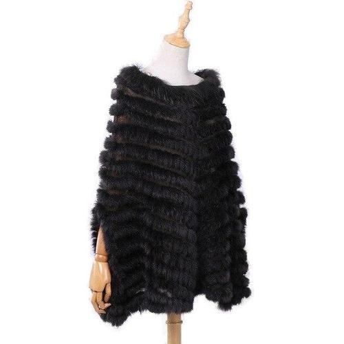 Korte Dames Poncho met Bont