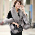 Luxe Dames Poncho Imitatiebont