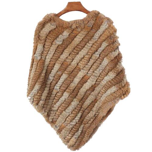 Gestreepte Bont Dames Poncho