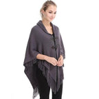 Trui Poncho met Franje