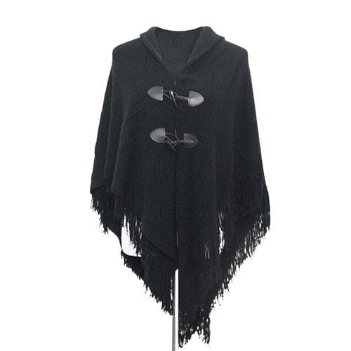 Trui Poncho met Franje