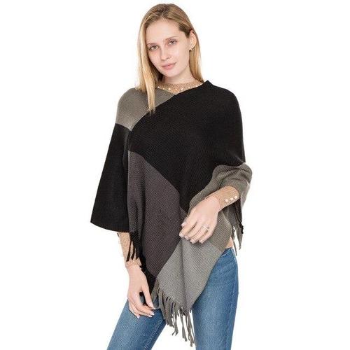 Wollen Winter Dames Poncho
