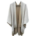 Effen Wollen Dames Poncho