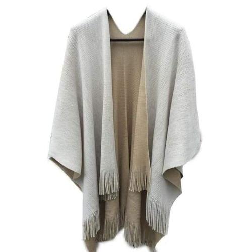 Effen Wollen Dames Poncho