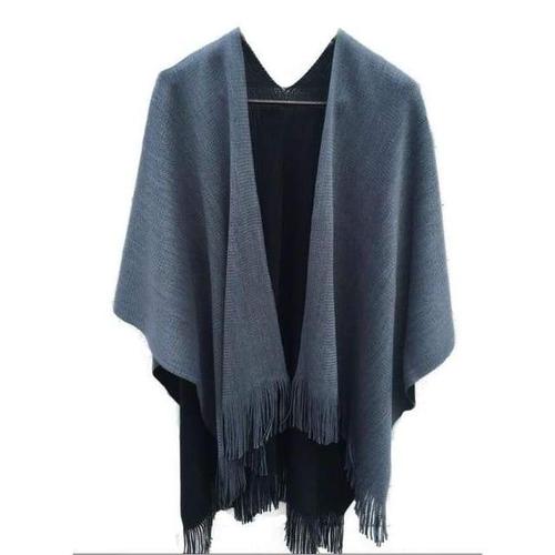 Effen Wollen Dames Poncho