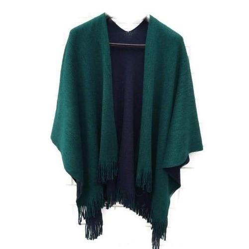 Effen Wollen Dames Poncho