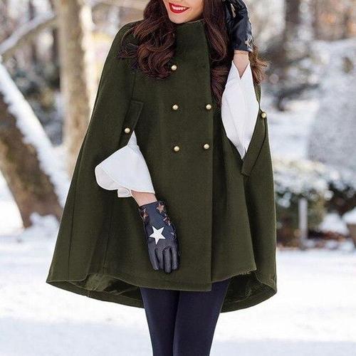 Jas Poncho Dames met Knopen