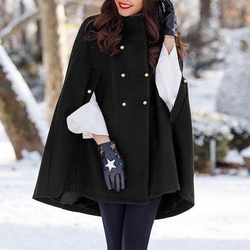 Jas Poncho Dames met Knopen